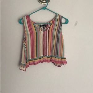 colorful cropped tank top